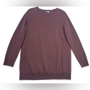 COS Mauve Wool/Polyester Back Tunic Sweater Earthy Boho Office Preppy Sz M City